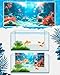 Mindsoft 4 Pack Aquarium Background Polyester 36 x 18 Inch Cloth Fish Tank Background Undersea Corals Sunshines Rock Aquatic Plants Wallpaper with Double-Sided Tape