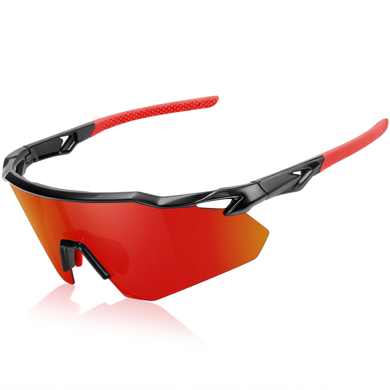 SEKKAF Lunettes de soleil de sport polarisées pour homme et femme, protection UV, légères, pour course à pied, cyclisme, plaquettes de nez antidérapantes