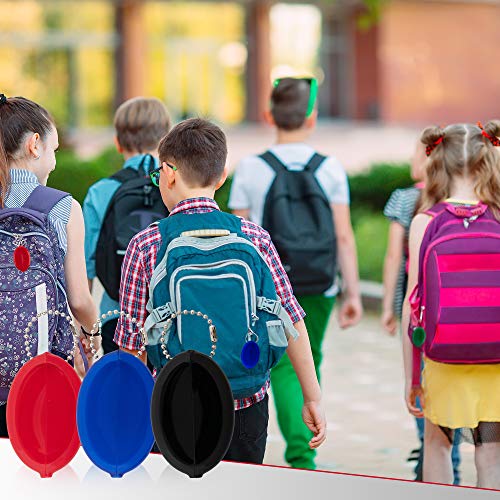 Oval Rubber Coin Purse Change Holder Made in U.S.A. For Men/Woman With Chain Pouch Made By Nabob Leather (Mix Blue/Red/Grey 3 Pack)2