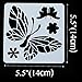 12 Pieces Butterfly Stencil - Painting Drawing Templates, Reusable Drawing Stencils, Art Craft Painting on Canvas, Wall, Window, Door (5.5 x 5.5 Inch)