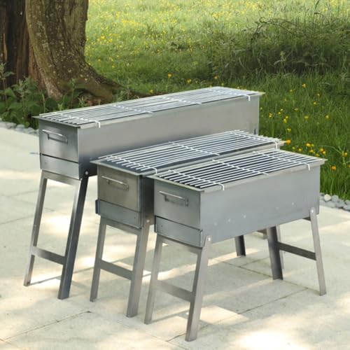Przenośny grill na węgiel drzewny na kemping, piknik, imprezę plażową, łatwy w montażu, sprzęt do gotowania na zewnątrz, idealny dla miłośników grillowania, kompaktowa i składana konstrukcja