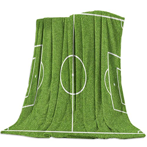 Plaid Canape Terrain de Foot Couverture Chaude Soirée Match Enfant