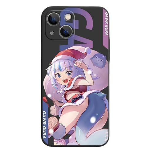 iPhone14pro�p�� �z�����C�u hololive EN �� ������ ���� Gawr Gura �� iPhone�P�[�X �ϏՌ� �S�ʕی� TPU�f�� �A�C�t�H��14 �g�уJ�o�[ �h�o ���^ �y�� �L�O�i �O�b�Y ���蕨 �a���� �u���b�N