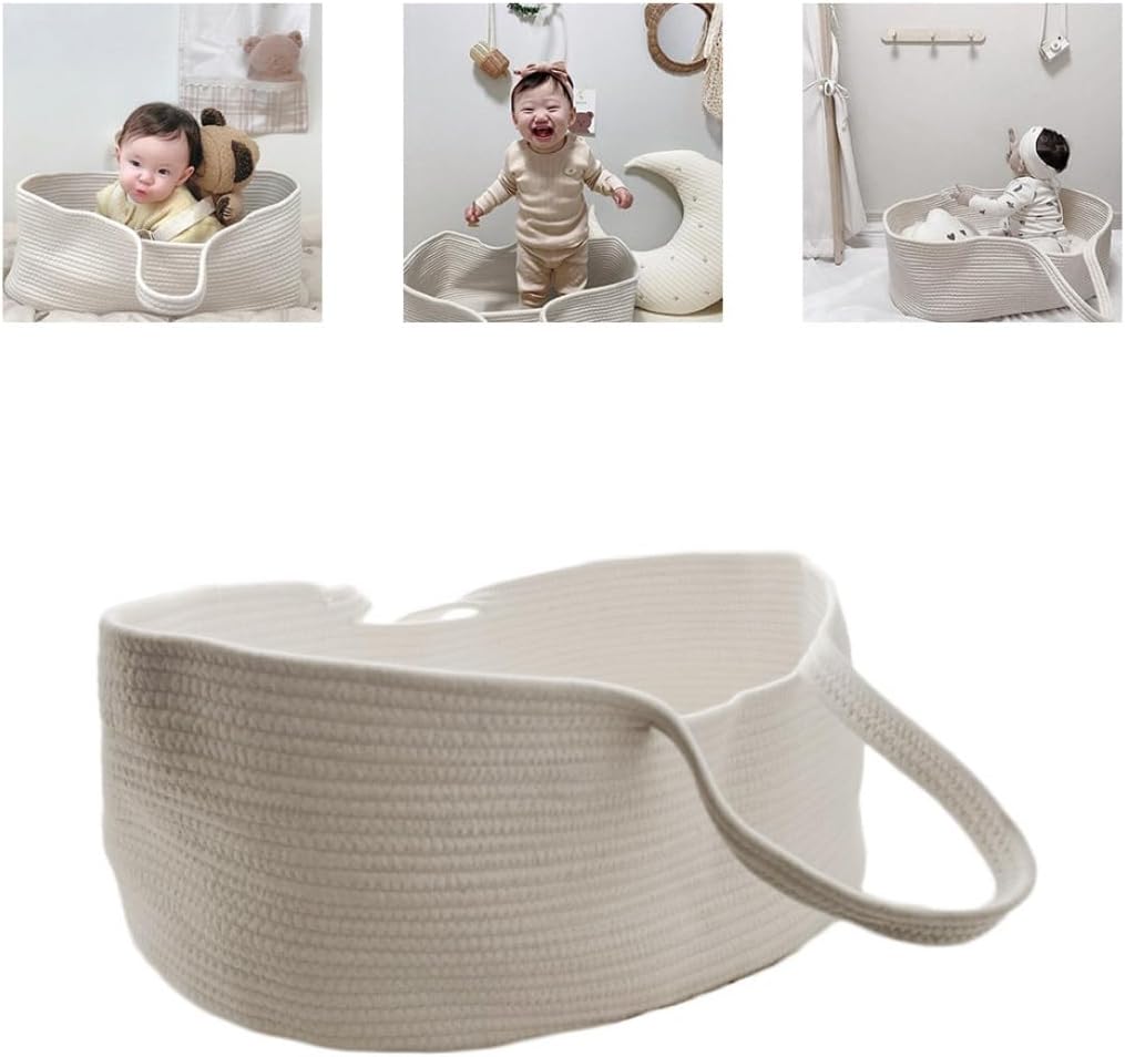 Baby Changing Basket Bed Folding Baby Travel Carrying Basket Sleeping 70x40x25CM