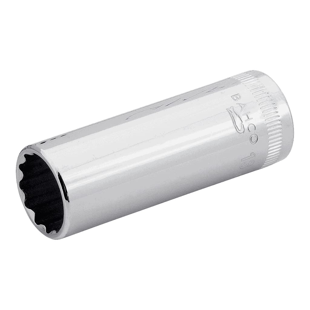 Bahco A6800DM-9 1/4-Inch Bi-Hex Deep Length Socket, Silver, 9 mm