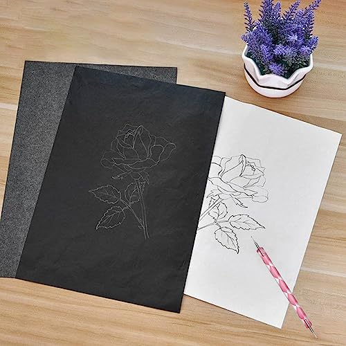 100 Fogli Carta Carbone Nera Carta Copiativa per