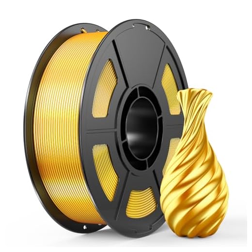 ⚡ IEMAI Silk PLA+ 3D Printer Filament 1.75mm, High Gloss Shiny Texture, +/- 0.02mm Dimensional Accuracy, 1KG Spool (2.2lbs), Compatible with Most FDM Printers, Silk Gold