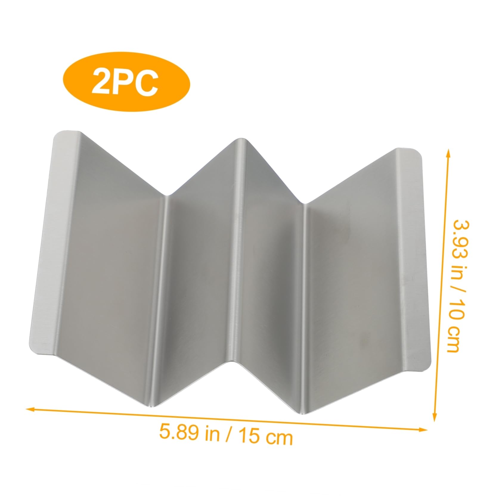 COLLBATH 2pcs Tortilla Stand Mexican Taco Stand Taco Shell Holders Taco Rack Tacos De Taco Holder Taco Molds Stand Taco Stand up Holder Taco Tray Serving Platter Silver Stainless Steel