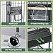 ZENY 53-Inch Bird Flight Cage, Wrought Iron Standing Large with Rolling Stand for Cockatiels Pet Parrot Parakeet Lovebird Canary Finch (Black)