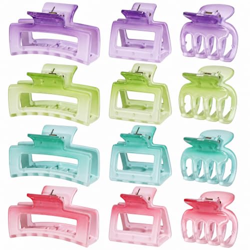 SMKSL 12 Pcs Hair Claw Clips for Women &amp; Girls Summer Hair Accessories