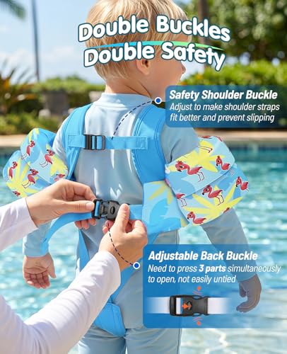 HeySplash Toddler Swim Vest, Infant Floaties Fit 13-20-33 Lbs, Puddle Kids Jumper with Crotch Strap & Safety Buckle, Baby Pool Float Jacket Arm Floaties Floatie Water Wing, Boat Swim Trainer Aid 1-3 — view 4