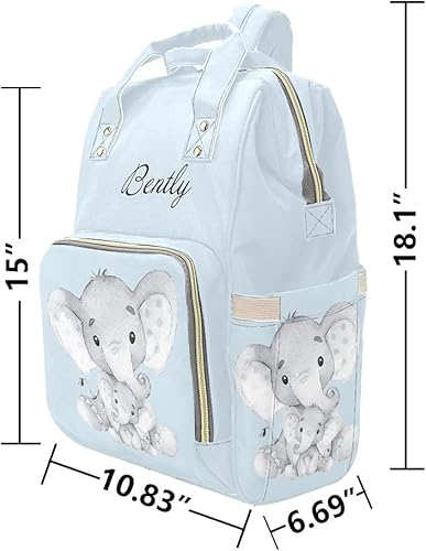 Miniatura 6 de Pig - Mochila para pañales personalizada, grande, multifunción, unisex, para mamá, niño y niña, Opción 3, Mochilas de viaje