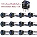 Produktbild CESFONJER Wippschalter, 12V 20A / 24V 10A LED Rocker Kippschalter (mit 16AWG Draht) SPST On/Off für Auto RV Truck Off Road Boat Marine (12 Pcs) (blue)