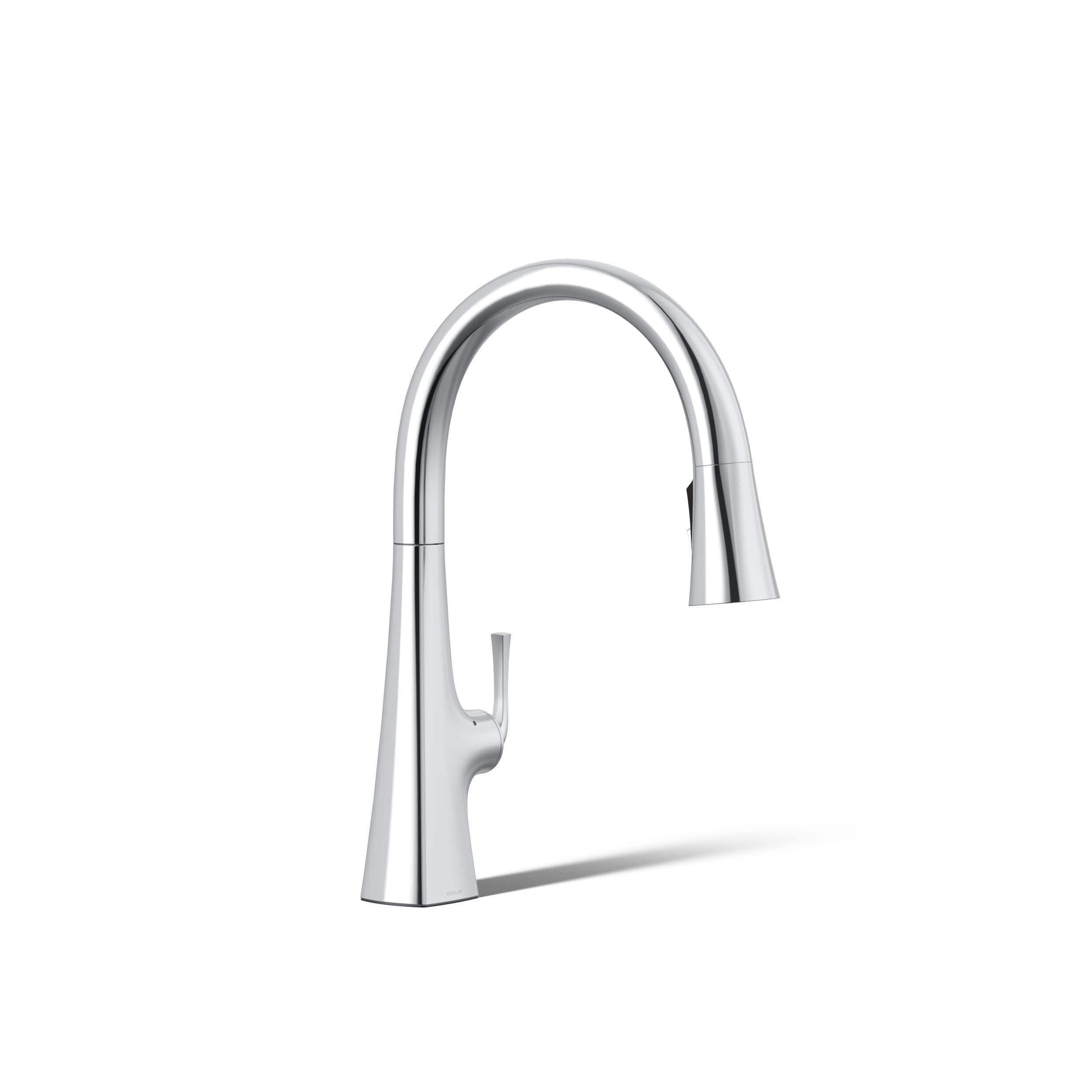 KOHLER K-22068-WB-CP Graze Touchless Smart Voice Control, Kitchen Sink Faucet Konnect, Polished Chrome