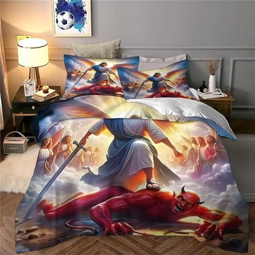 Housse de couette Jésus Amour et Espoir pour envelopper vos nuits de bienveillance chrétienne - 5