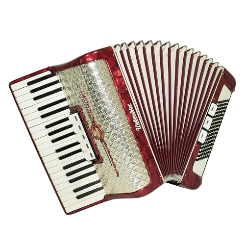 Weltmeister Accordion 96 Bass, German Piano Accordian, New Straps and Soft Case, Original Keyboard Musical Instrument, 2663