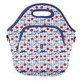 Sok It LunchTote Zippered Bag Insulated Neoprene Caddy (Cherry Picked, X-Large 6.5 Quart Lunch Tote)