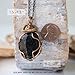 Designs by Nature Gems Handmade Women's & Men’s Black Tourmaline Necklace 24 Inch Chain Antique Bronze, October Birthstone
