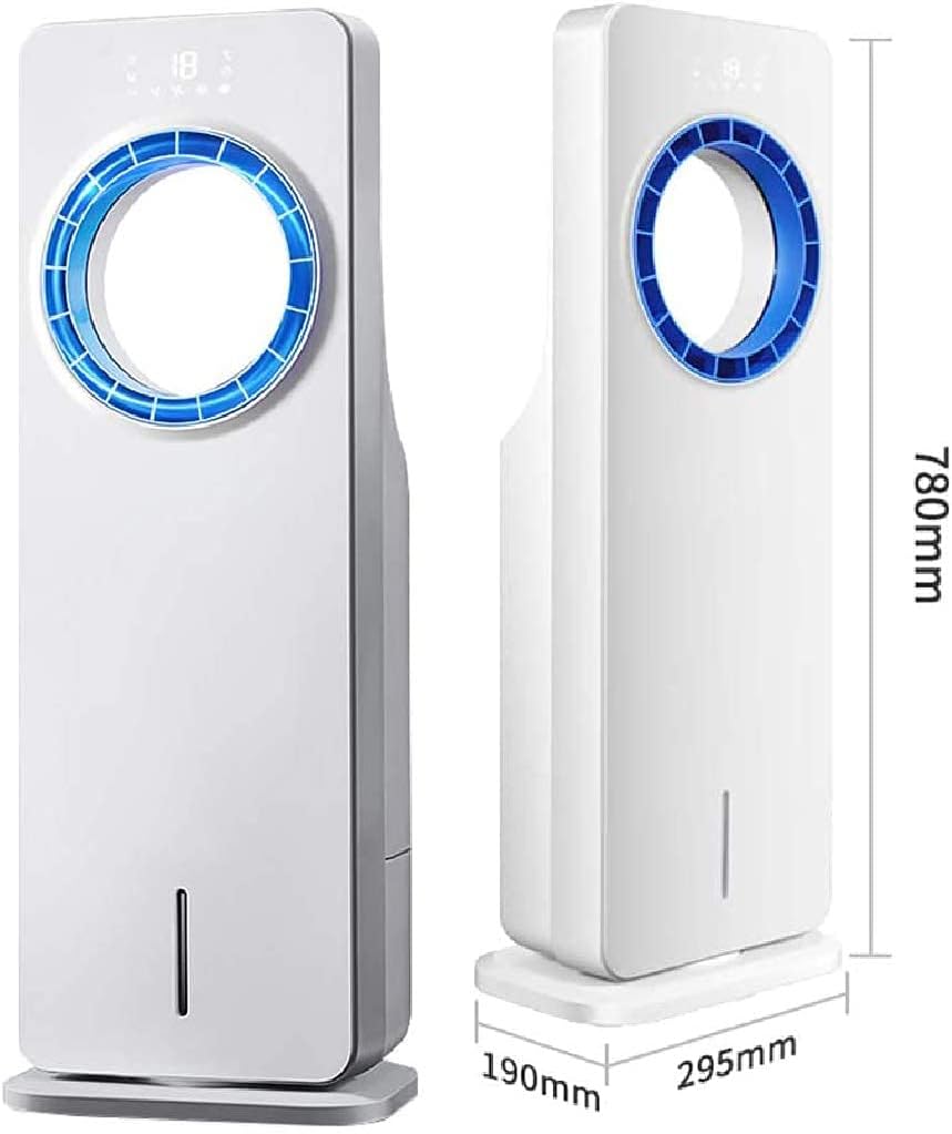 Air Cooler for Home Office Clear Blades Air Evaporative Cooler Mobile Air Conditioning 65 W 3.5 Liter Water Tank Blade Clear Fan with Remote Control and LED Display (Color : Size