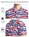 Seconight American Flag Golf Shirts for Men America Flag Men's Polo Shirts Moisture Wicking Golf Polo Short Sleeve, Workout