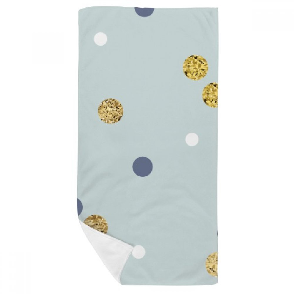 Gant de toilette doux motif plantes or abstrait serviette de bain multicolore 35x70cm