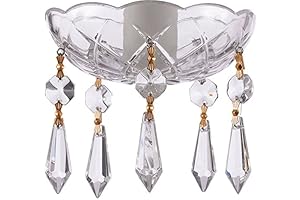 5-Sided Crystal Chandelier Bobeche for Elegant Lighting