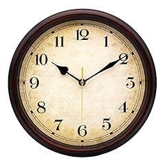 Retro Wall Clock Non Ticking 10 inch Farmhouse Style Classic Silent Quartz Battery Operated Clocks photo Retro Wall Clock Non Ticking 10 inch Farmhouse Style Classic Silent Quartz Battery Operated Clocks