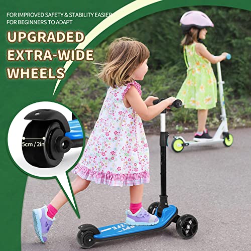 Image of besrey 3 Wheel Scooter for Kids Ages 3-10 with 4 Adjustable Height | LED Light Wheels, Foldable Toddler Scooter, Extra Deck, Lean-to-Steer Design, Sturdy and Safe
