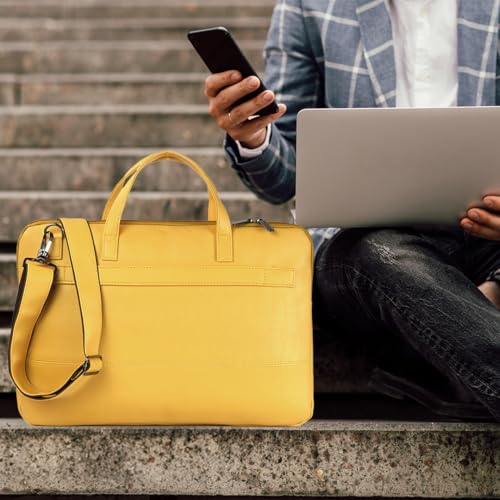 Image of Nautica Padded Laptop Sleeve Stylish Leatherette Bag | Waterproof Protective Cover with Handle & Detachable Sling Strap | Compact and Comfortable for Travelling | Suitable up to 15.6 Inch Laptop