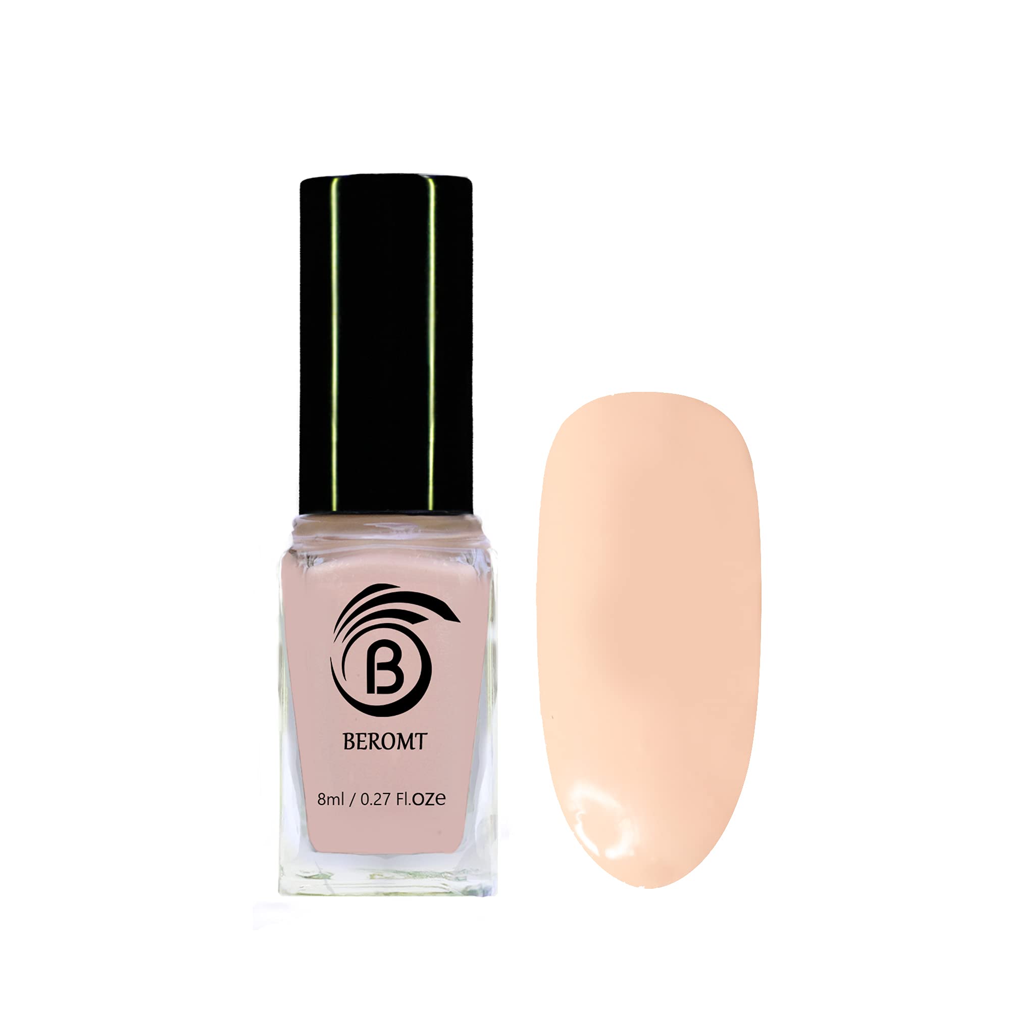 Beromt First Kiss Nude Pink Nail Polish, Vegan-Friendly, Non-Toxic, Safe Fast Dry, Nail Art, Gel Effect, Smooth texture, Lustrous, Best High-Shine Pastel Nail Polish, 8ml-7001-image-23