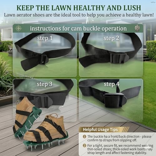 Zapatos aireadores para césped con puas ajustables miniatura 5