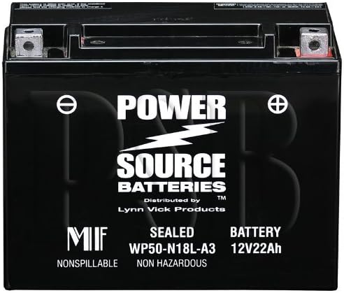 66010-82A, 66010-82B, 66010-82, UBVT-6 Replacement Battery 350cca High Performance WP50-N18L-A3 Sealed AGM for Harley Davidson Motorcycle, Bike