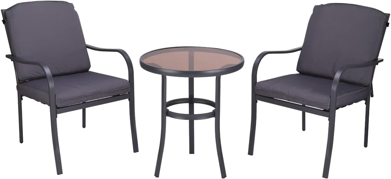 Dulce Domi 3 Pieces Outdoor Furniture,Patio Table and