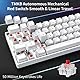 Dierya DK61se Gaming Tastatur,60% Prozent Mechanische Tastatur mit Red Linear Switch,Ultra-Compact Mini 61 Tasten Anti-Ghosting,Typ-C-Datenkabel,US Layout für PC Windows Gamer Typist,Weiß