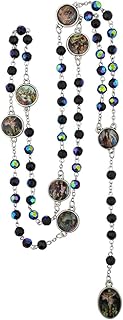 Chaplet of Seven Sorrows Rosary | Includes Pouch and Instructions | Catholic Meditation Prayer | Color Images Depicting Each of the 7 Dolors | Great Gift for First Sacraments and Lent