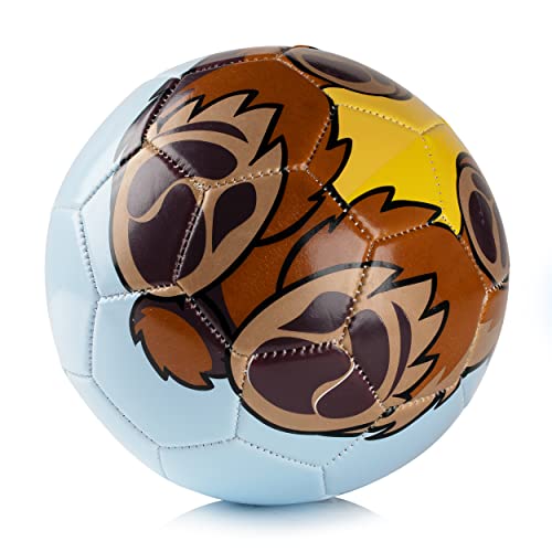 Western Star Cute Soccer Ball For Kids Size 3 - Lightweight - 5 Characters - Youth & Adult Soccer Players Long-Lasting Construction & Attractive Soccer Gifts (Fudge The Bear (Blue)) #TOP1