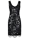 PrettyGuide Women's 1920s Flapper Dress Gatsby Sequin Scalloped Inspired Cocktail Dress