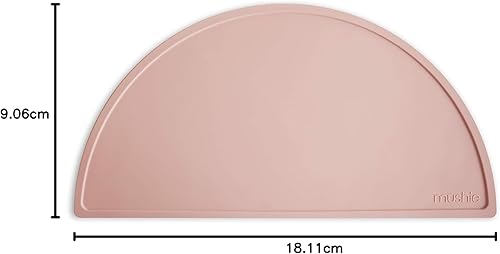 Miniatura 137 de mushie Mantel individual de silicona para niños, diseño antideslizante sin BPA (azul Cambridge) Cambridge Blue,Negro (Daisy),Azul marfil,Bluey