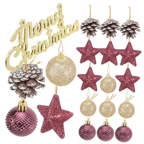 Boule de Décoration de Noël et Pendentifs Multi-Formes Plastique 40x