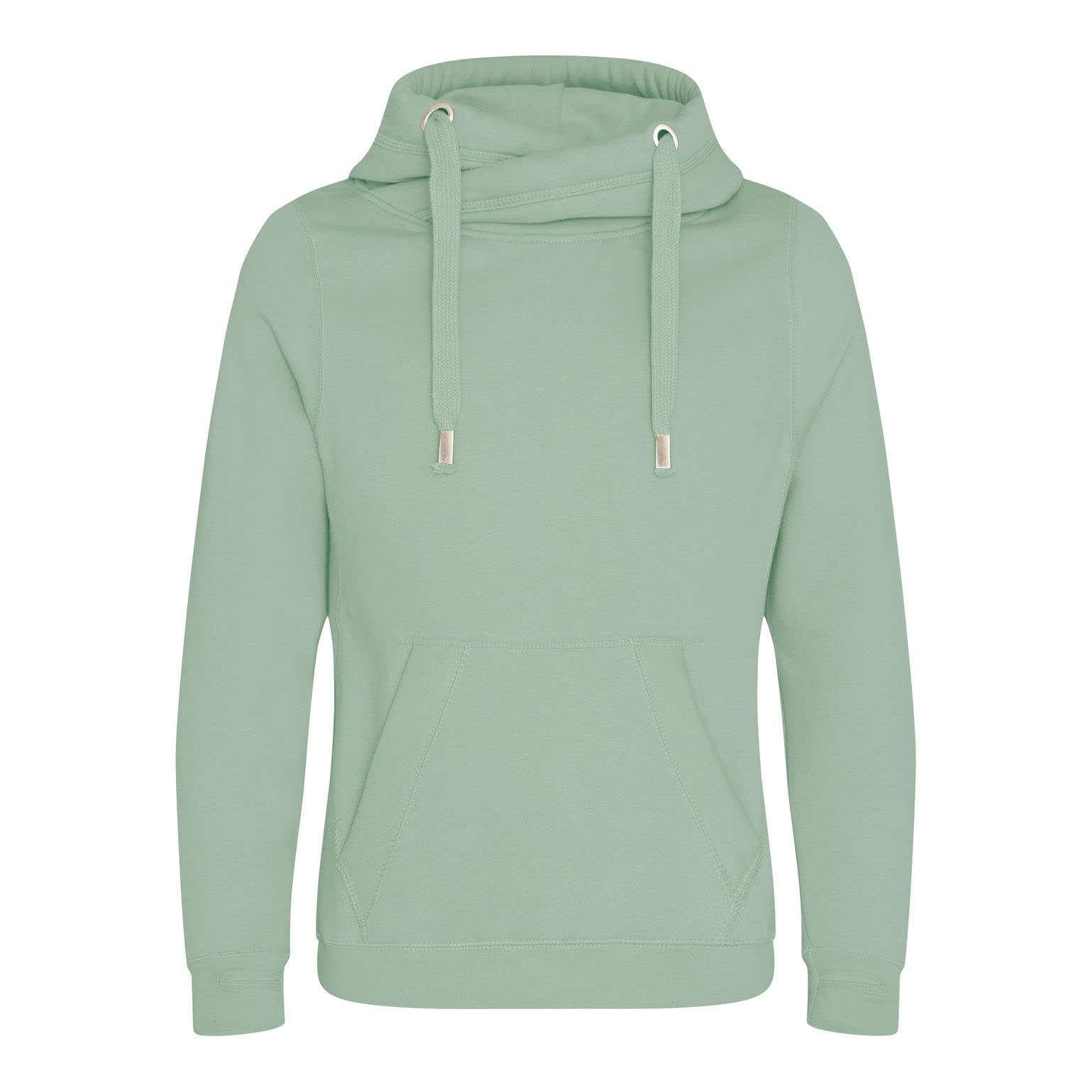 AWDis Just Hoods JH021 Unisex Cross Neck Hoodie - Dusty Green - M
