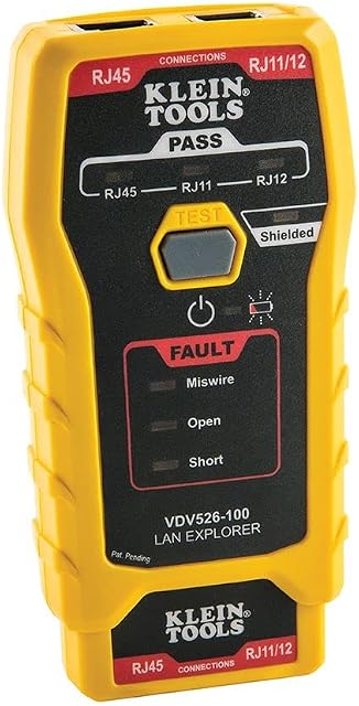 Network LAN Cable Tester, VDV Tester, LAN Explorer with Remote Klein Tools VDV526-100
