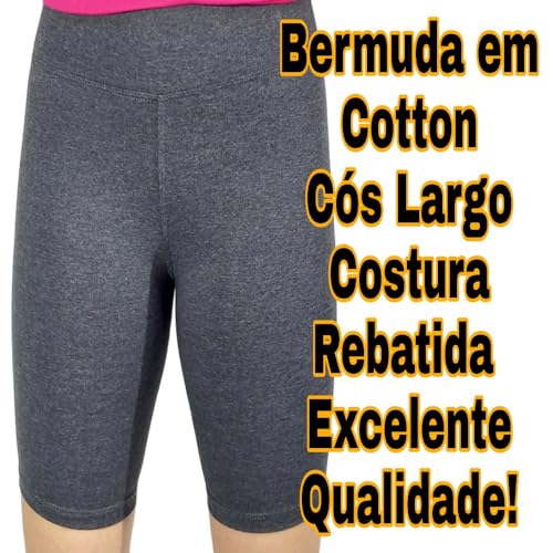 Kit 3 Bermudas Ciclista Cotton Menina 10 Ao 16 Cor variada (10)