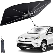 Modern Car Sun Shade Windshield Cover, Black, Fits Most Vehicles