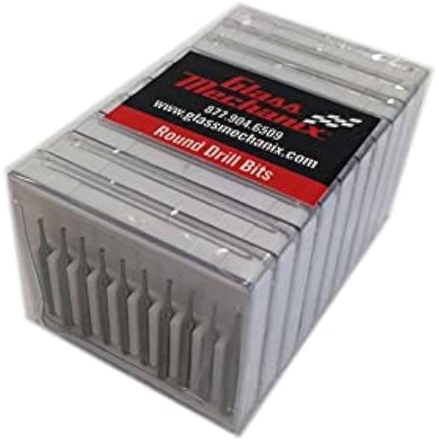 Windshield Repair Drill Bit Set - Windshield Crack Repair - Tungsten Carbide Drill Bits - Car Window Shield Repair Rock Chip Drill Bits - Pack of 100