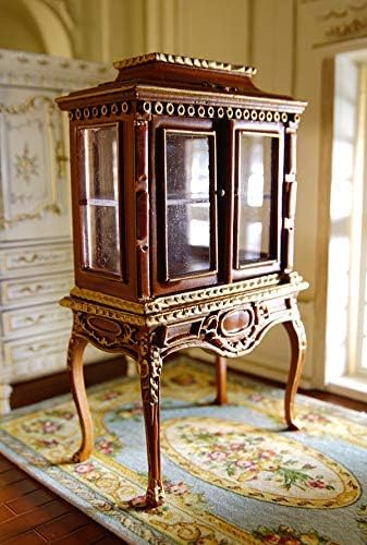 Dollhouse Classical Well Made Wood Collection Cabinet Miniature 1/12 Scale 19011