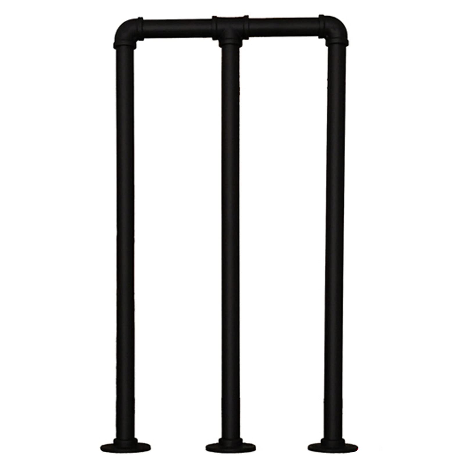 Meiiron Non-Slip Iron Fence Stairway Rail, M-Shaped Stair Banister Handrail, Floor Step Mount Banister Railing Support for Indoor Stairs Outdoor Deck Loft Porch, 1Pc / Black (Size : 90cm(35.4"))