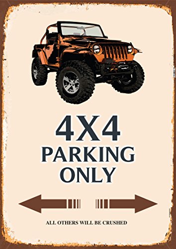 Deko 7 Jeep Plaque en tôle 30 x 20 cm
