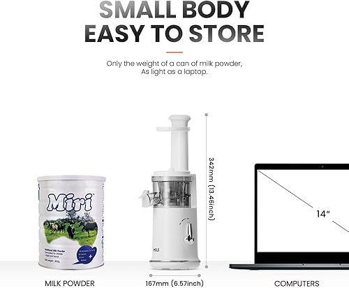 Miniatura 8 de MIUI Mini exprimidor de 120 W de una sola espiral de prensa en frío exprimidor lento de instalación rápida fácil de limpiar manzana, pomelo, jugo de
