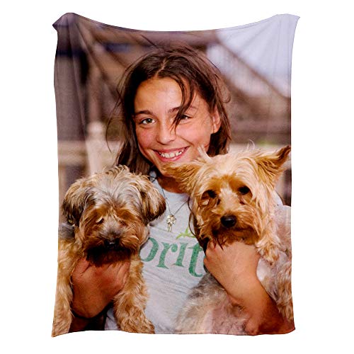 Custom Throw Blanket with Picture, Personalized Photo Throws Blanket for Adults and Kids