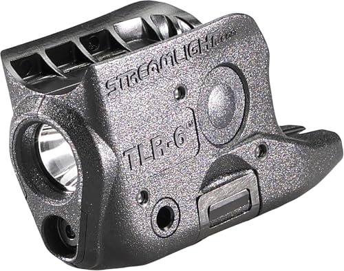 Streamlight 69273 TLR-6 100-Lumen Tactical Weapon Light with Integrated Red Aiming Laser Designed Exclusively and Solely for M&P Shield and M&P Shield Plus, 9mm/.40 Only, Black